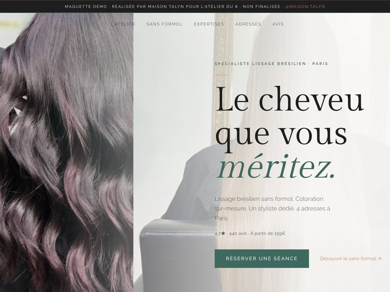 Site L’Atelier du 8 par Maison Talyn