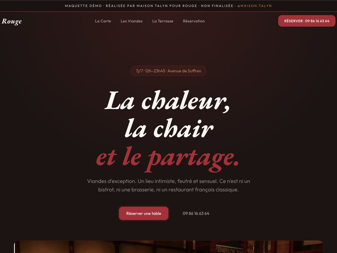 Site Rouge par Maison Talyn